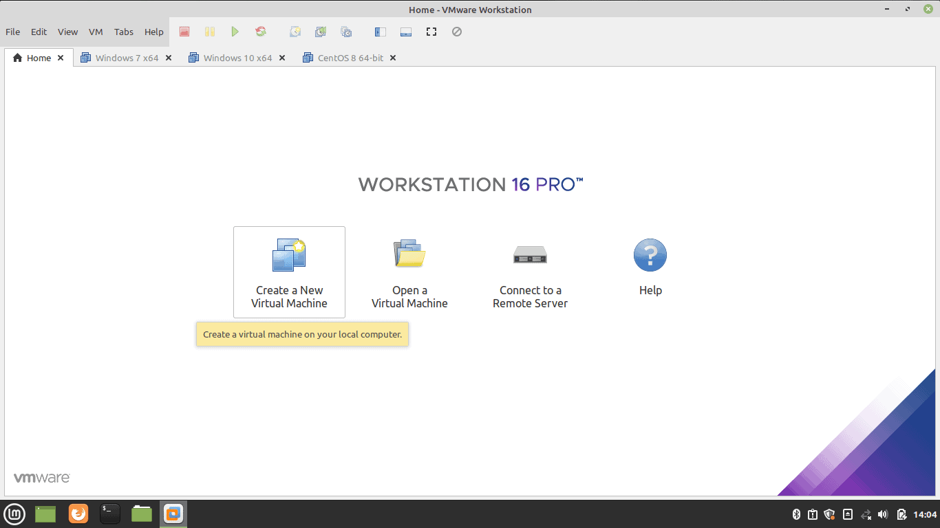 Create A New Virtual Machine