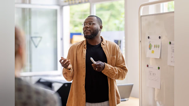 Man giving presentation