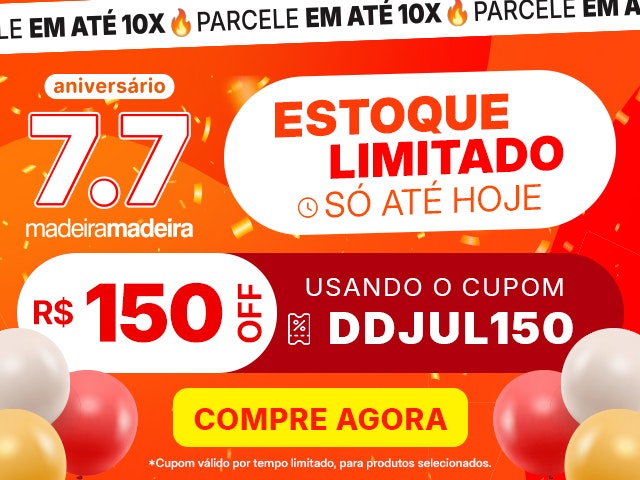 Data Dupla: 7.7 de Aniversário Madeira, use o cupom e aproveite!