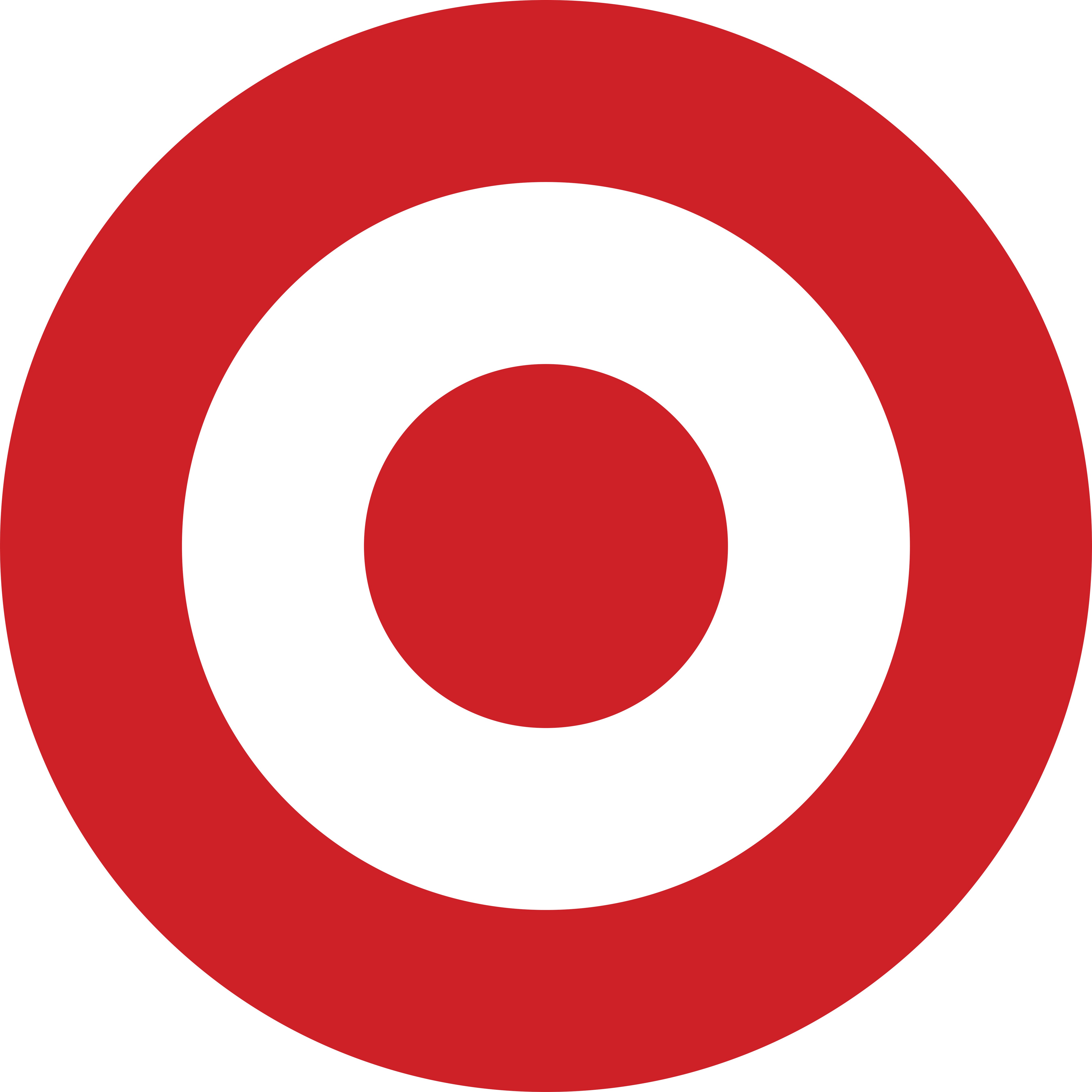 Bull eye in red color 